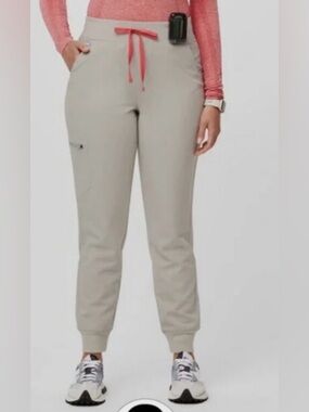 FIGS ZAMORA HIGH RISE JOGGER SCRUB, size L/tall, colour is boulder